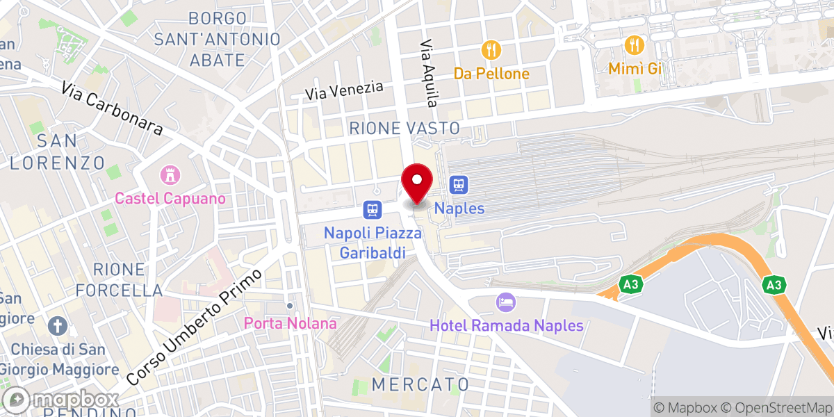 Map showing location of Cappella della Stazione
