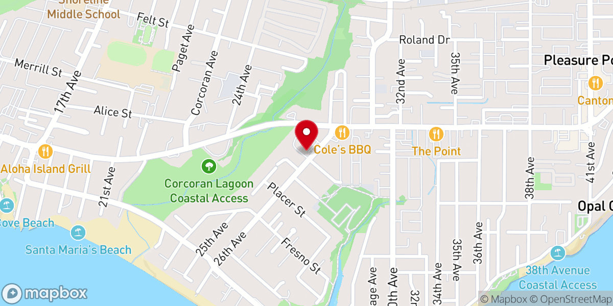Map showing location of Camp Santa Cruz