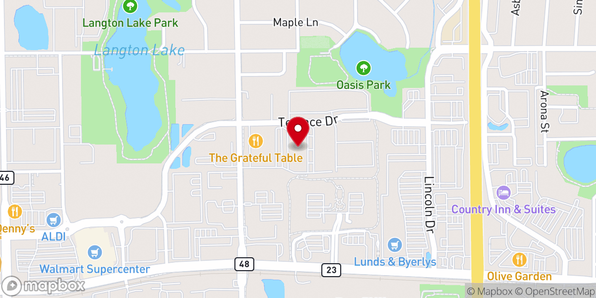 Map showing location of Twin City Chinese Christian Church