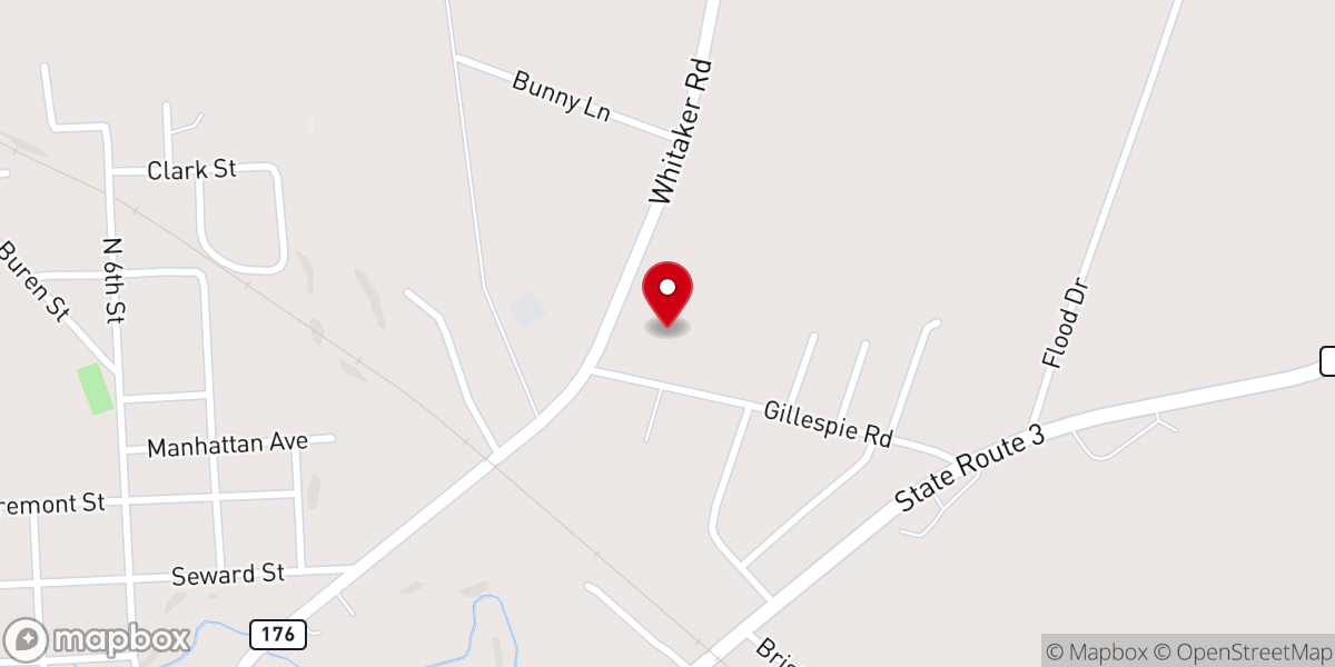 Map showing location of Prince of Peace Lutheran