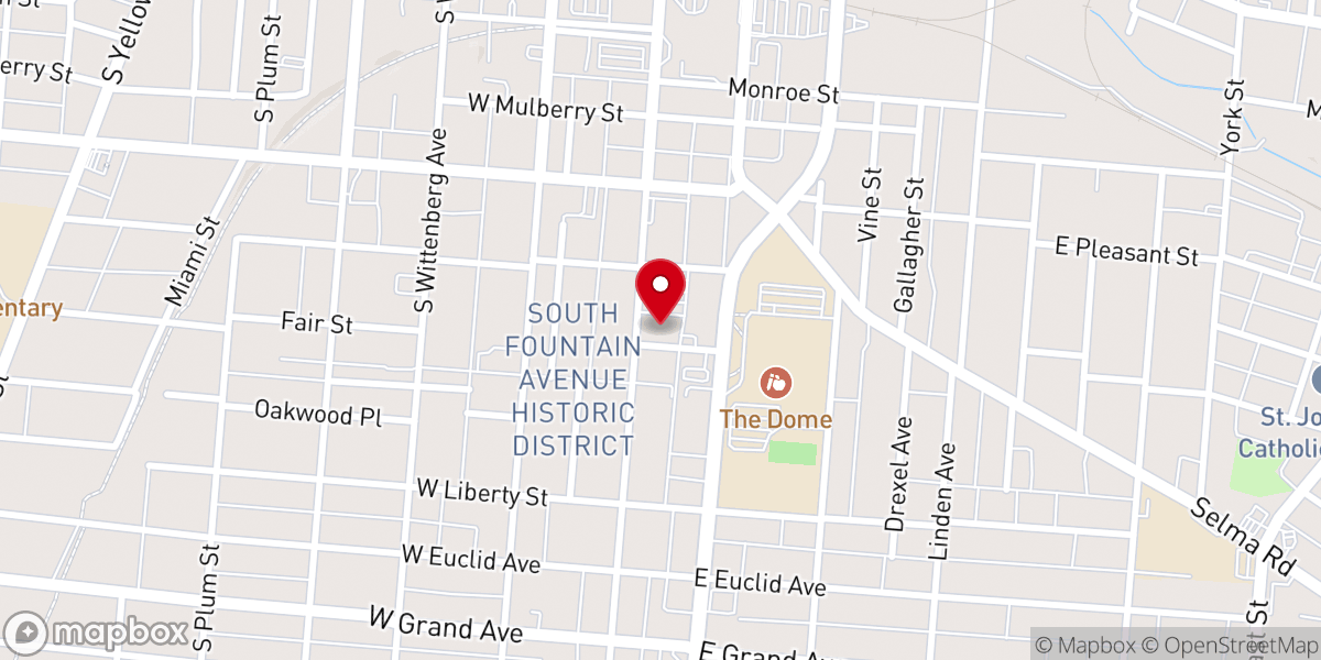 Map showing location of First Baptist Church
