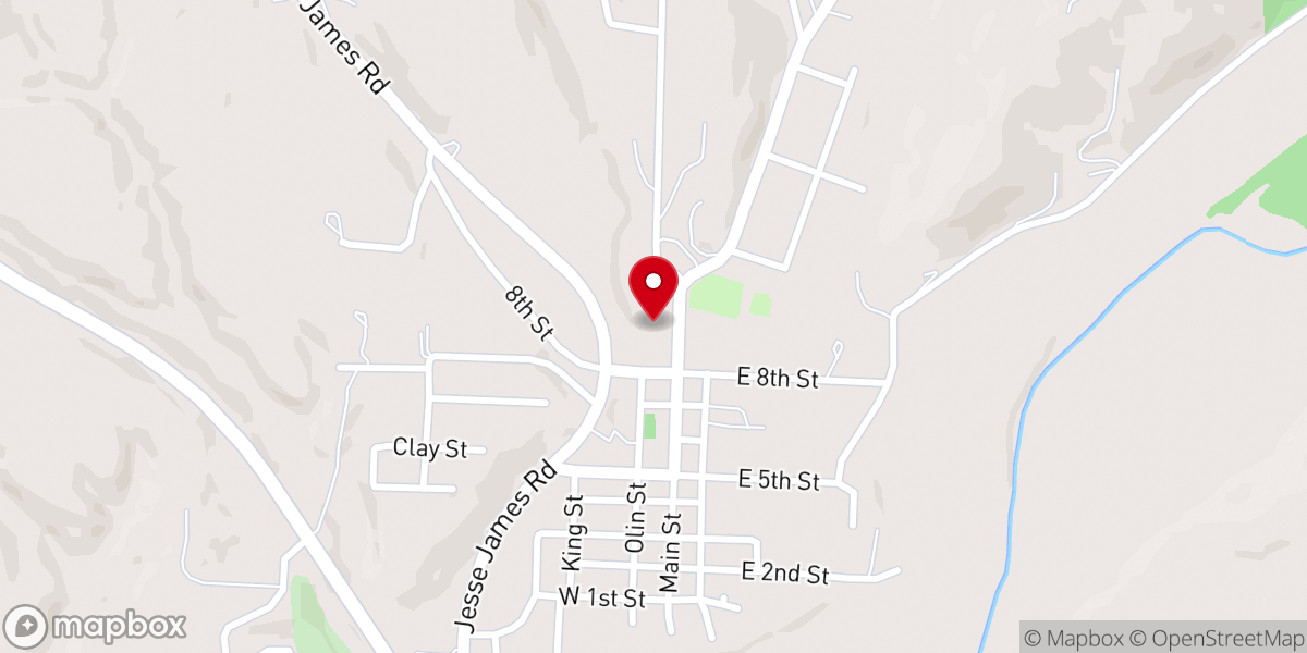 Map showing location of Christian Church