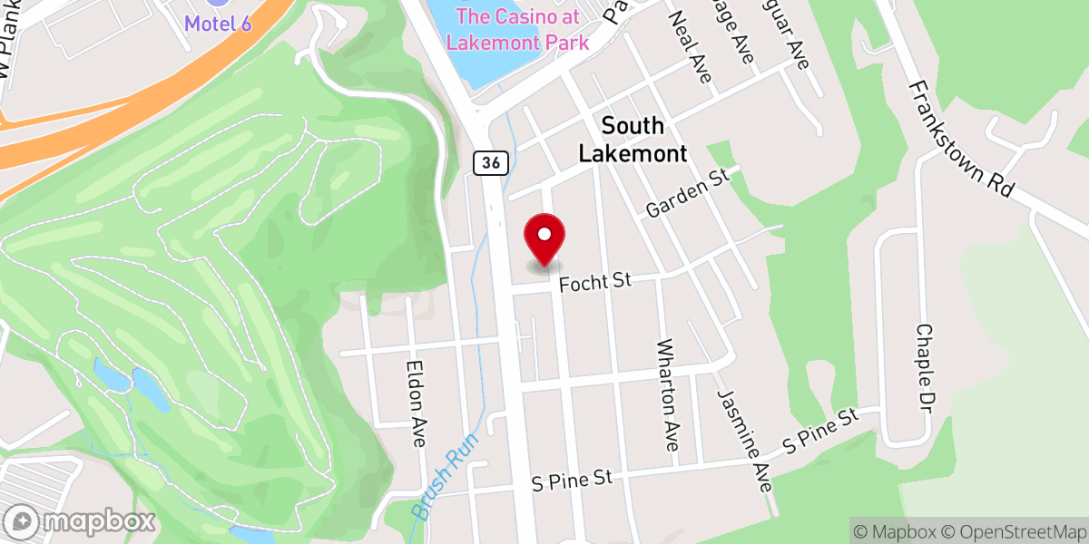 Map showing location of Lakemont United Methodist Church