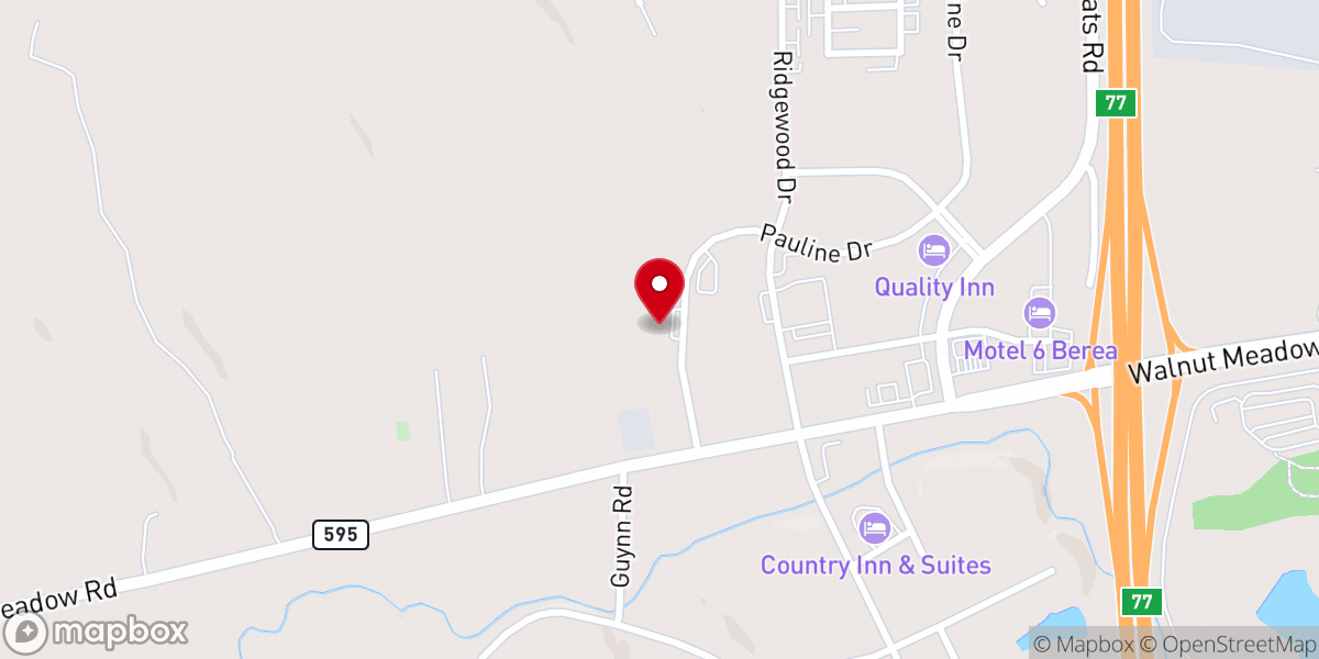 Map showing location of New Beginnings Baptist Church