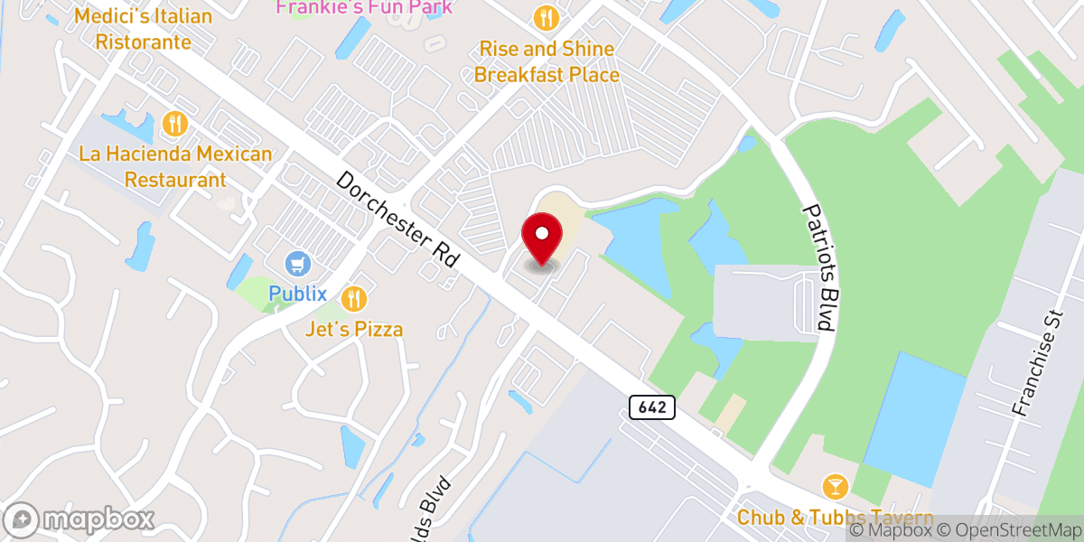 Map showing location of Living Hope Baptist Church