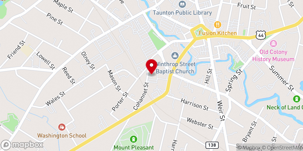 Map showing location of Taunton Portuguese Seventh-day Adventist Church