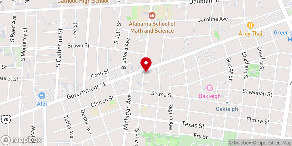 Map showing location of Alabama Anglican United Appeal Fundinc