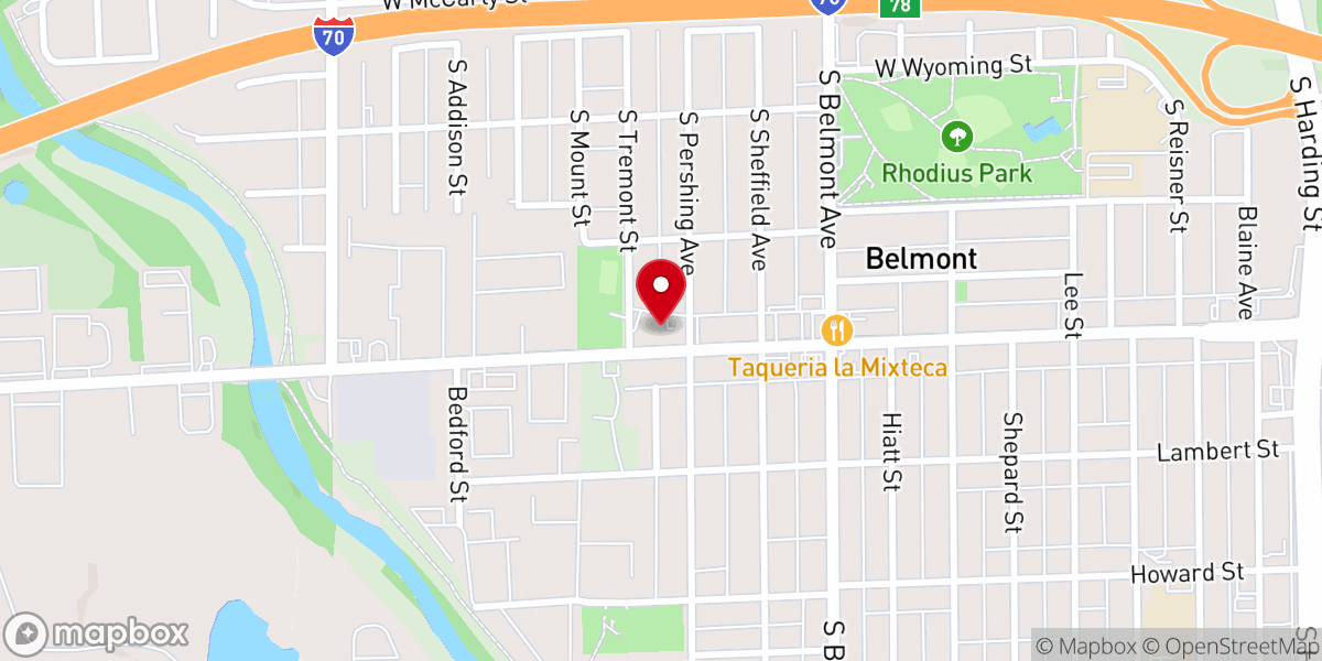 Map showing location of West Morris Free Methodist Church