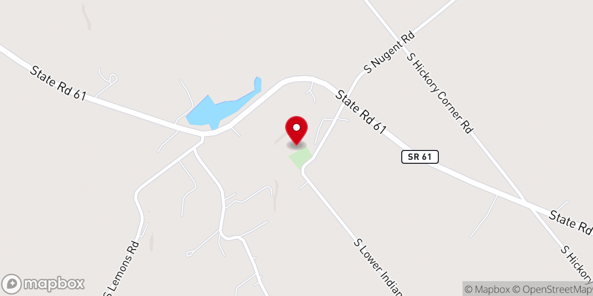 Map showing location of Indiana Church