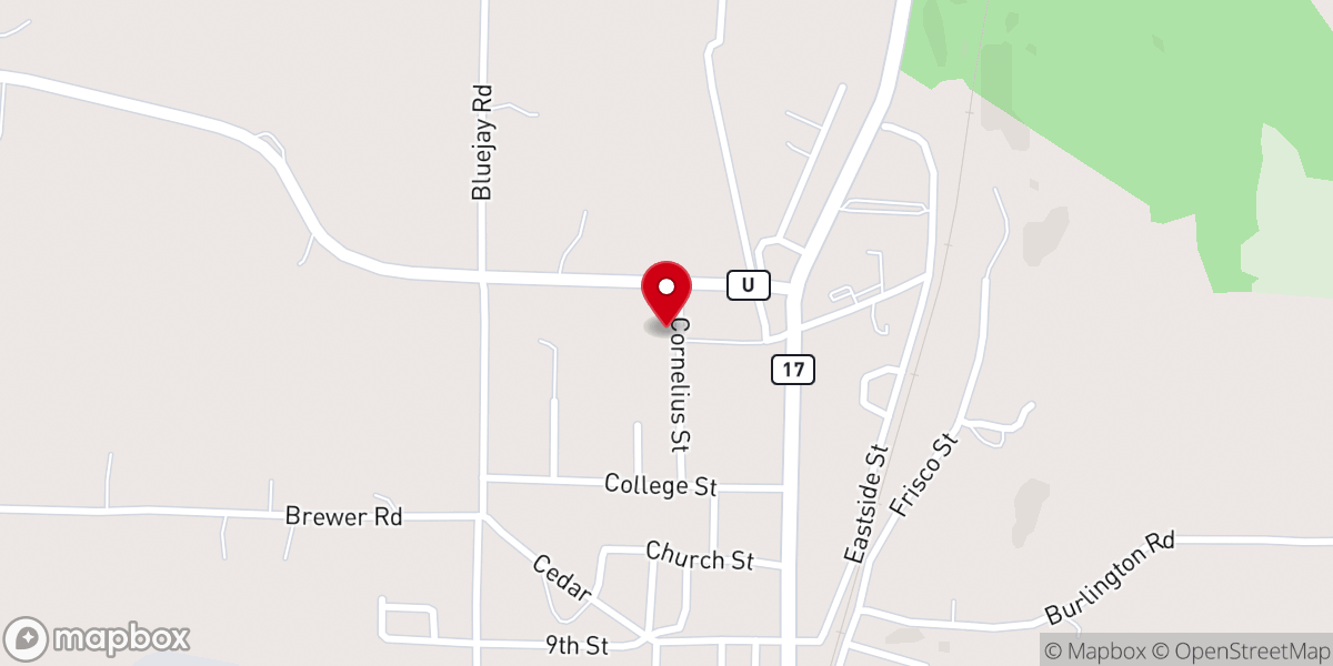 Map showing location of St Cornelius Catholic Church
