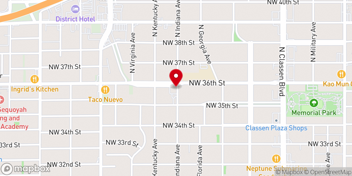Map showing location of Immanuel Lutheran Church