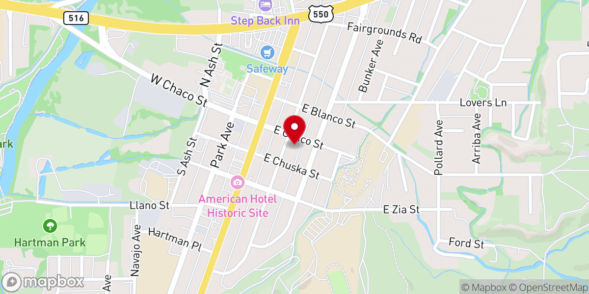 Map showing location of Church of God of the Apostolic Faith