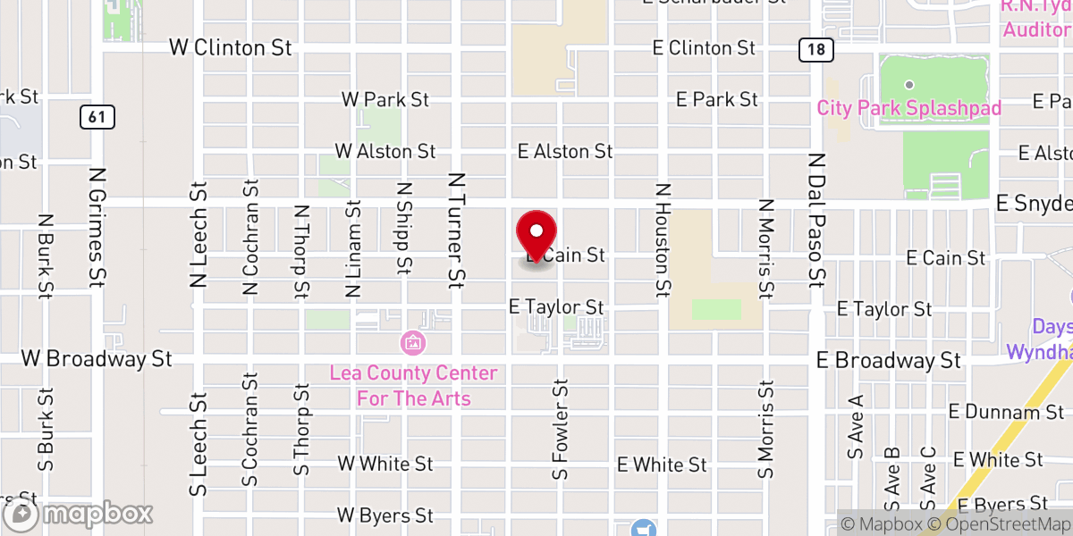 Map showing location of Taylor Street Church of Christ