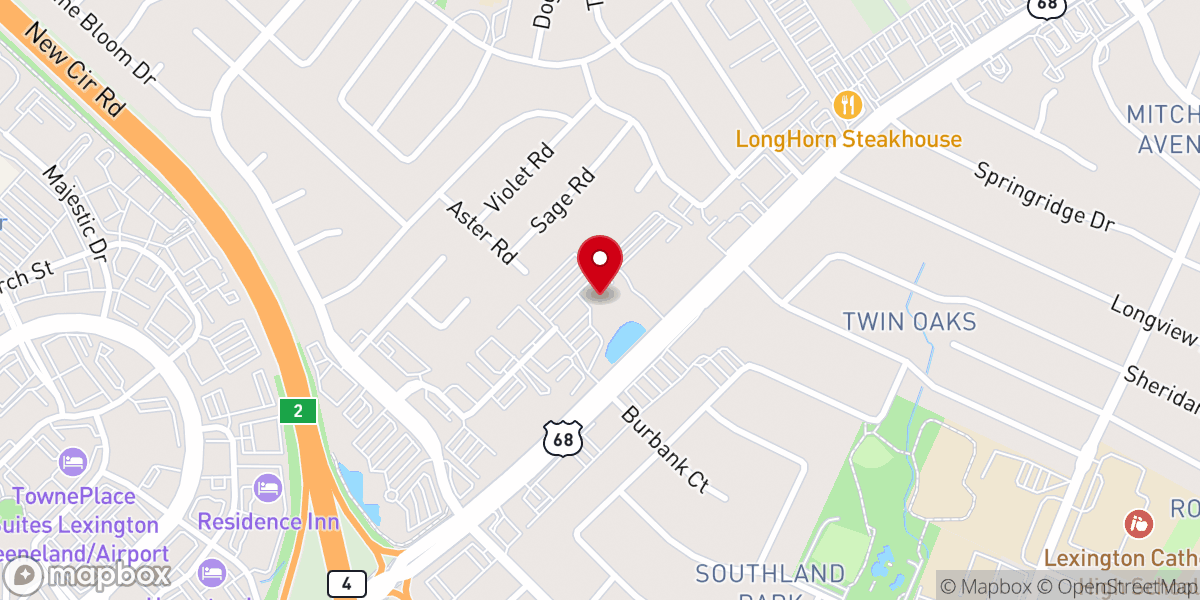 Map showing location of Kentucky Race Track Chaplaincy Inc