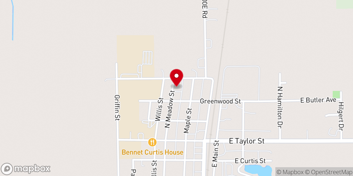 Map showing location of St Peter's United Church