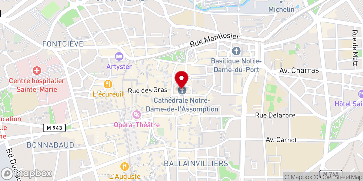 Map showing location of Cathédrale Notre-Dame-de-l'Assomption