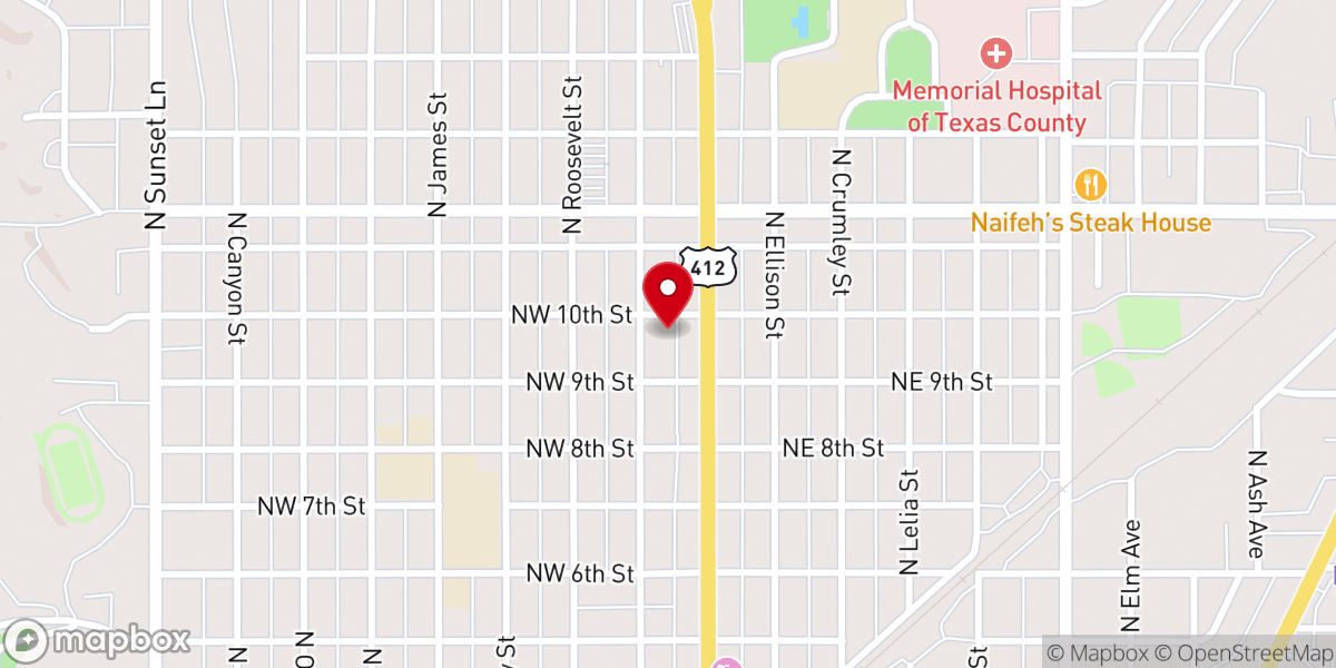 Map showing location of Grace Southern Baptist Church