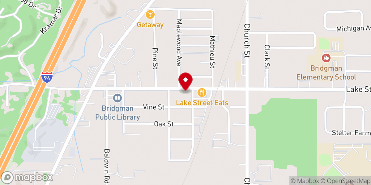 Map showing location of Olivet Congregational Church