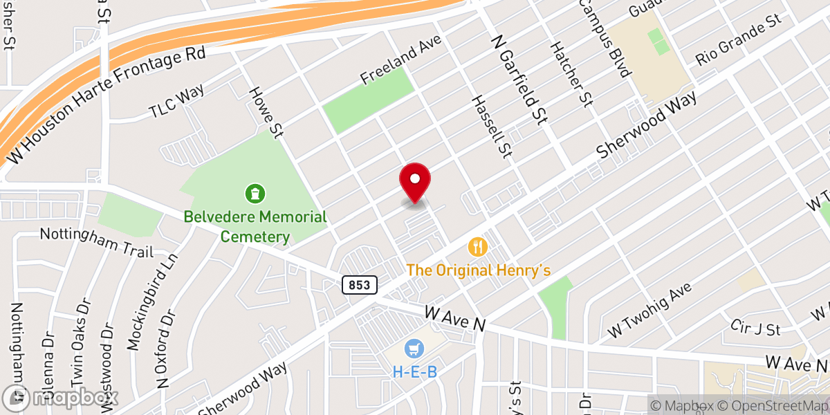 Map showing location of Baptist Temple