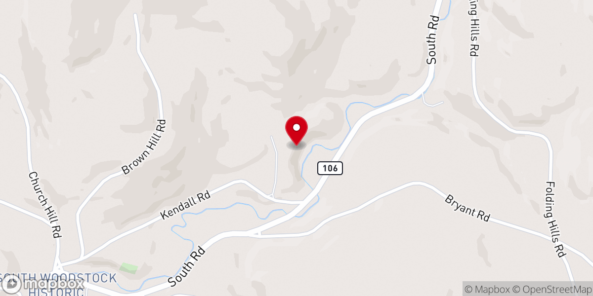 Map showing location of South Woodstock Methodist Burying Ground