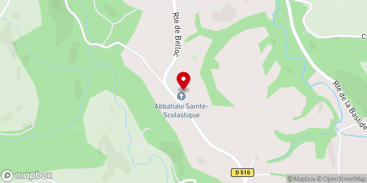 Map showing location of Monastère Sainte-Scholastique