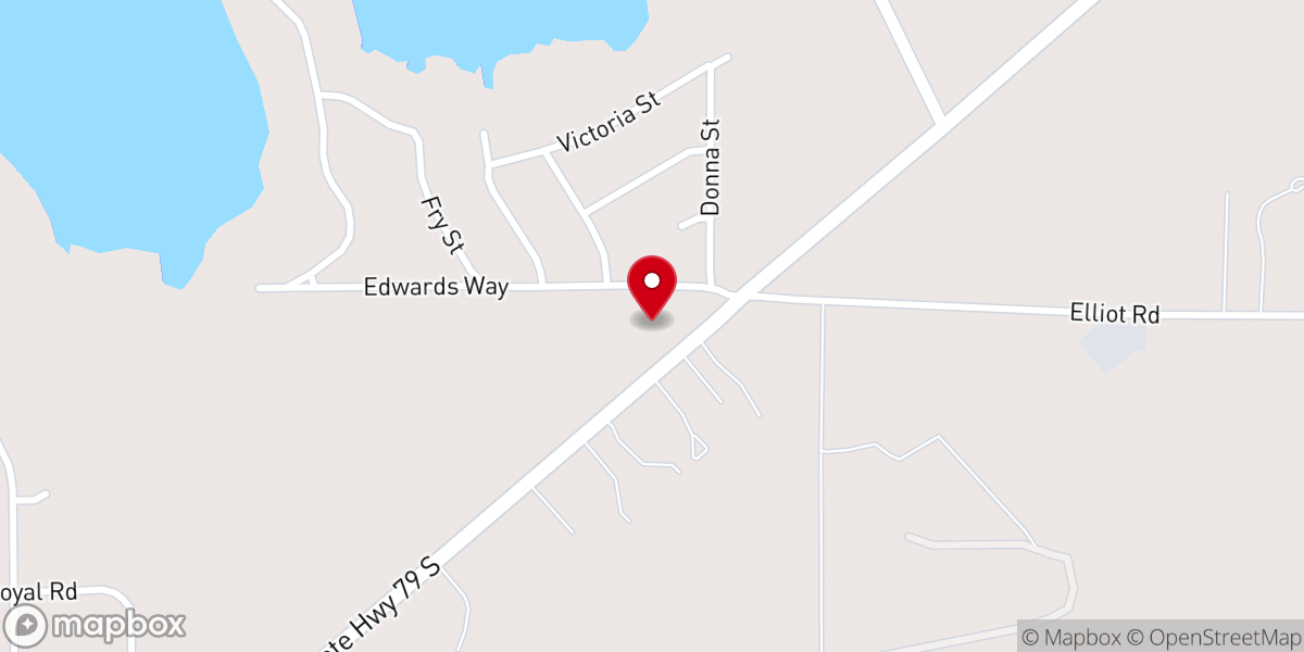 Map showing location of Lakeside City Baptist Church