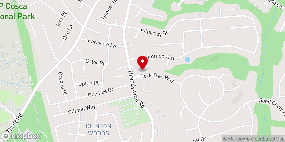 Map showing location of Clinton United Methodist Church