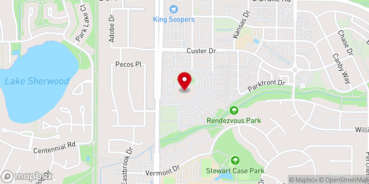 Map showing location of Timberline Church