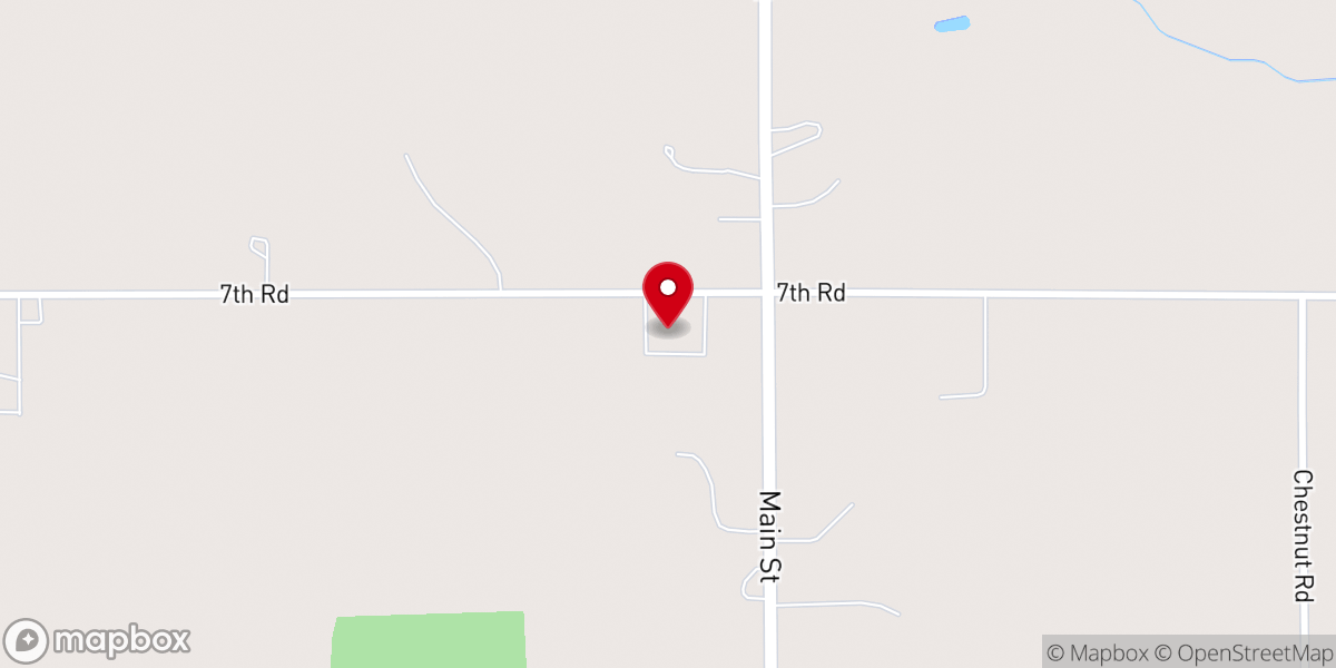 Map showing location of Sandy Ridge Church