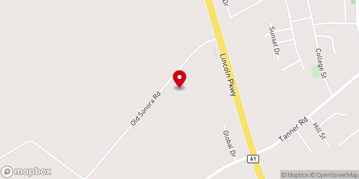 Map showing location of Parkway Baptist Church