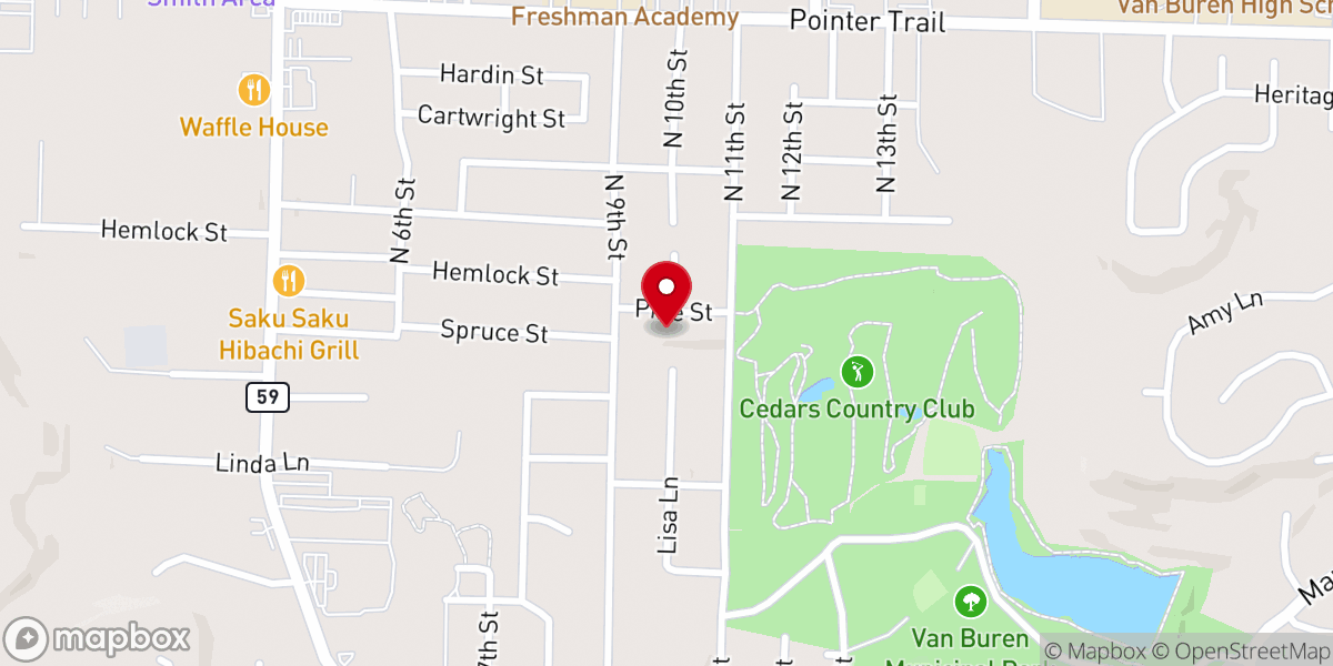 Map showing location of Parkview Alliance Church