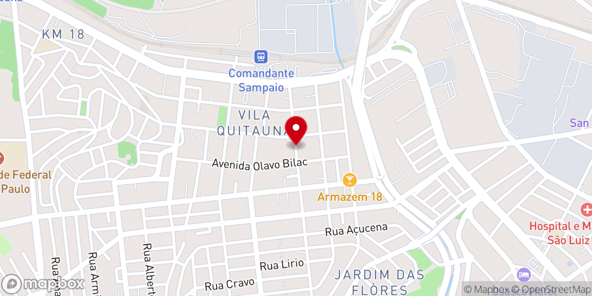 Map showing location of CCB Central de Osasco - Km 18
