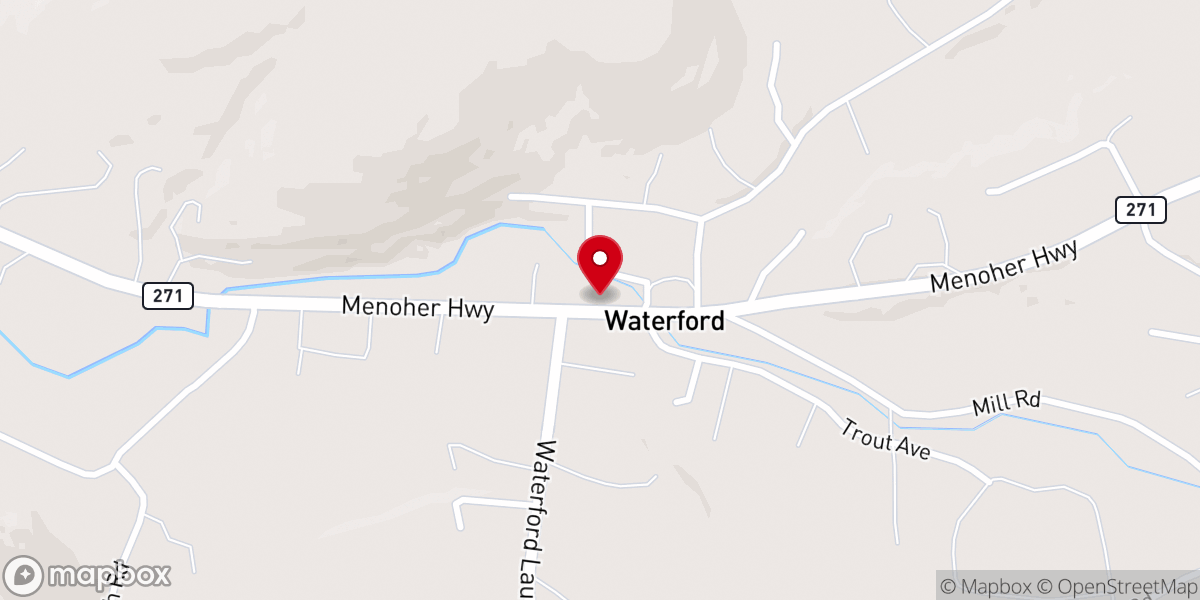 Map showing location of Ligonier Church of the Brethren