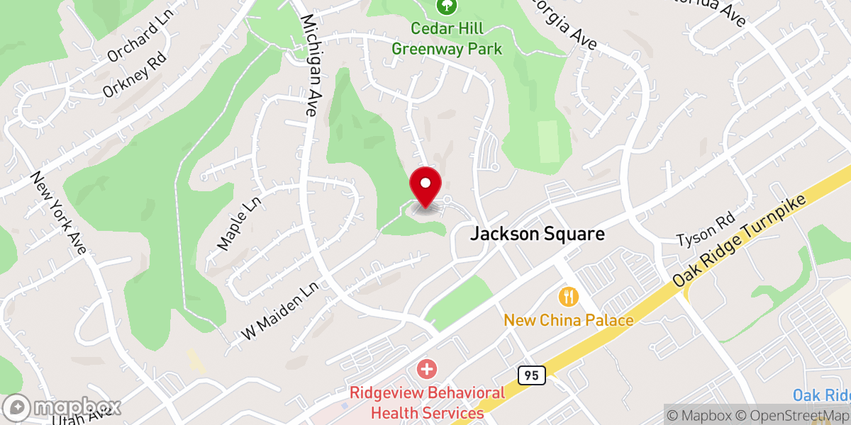 Map showing location of United Church, Chapel on the Hill