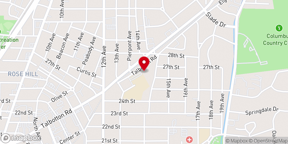 Map showing location of Girard African Methodist Episcopal Chapel