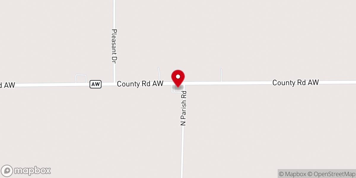 Map showing location of County Line Lutheran Church