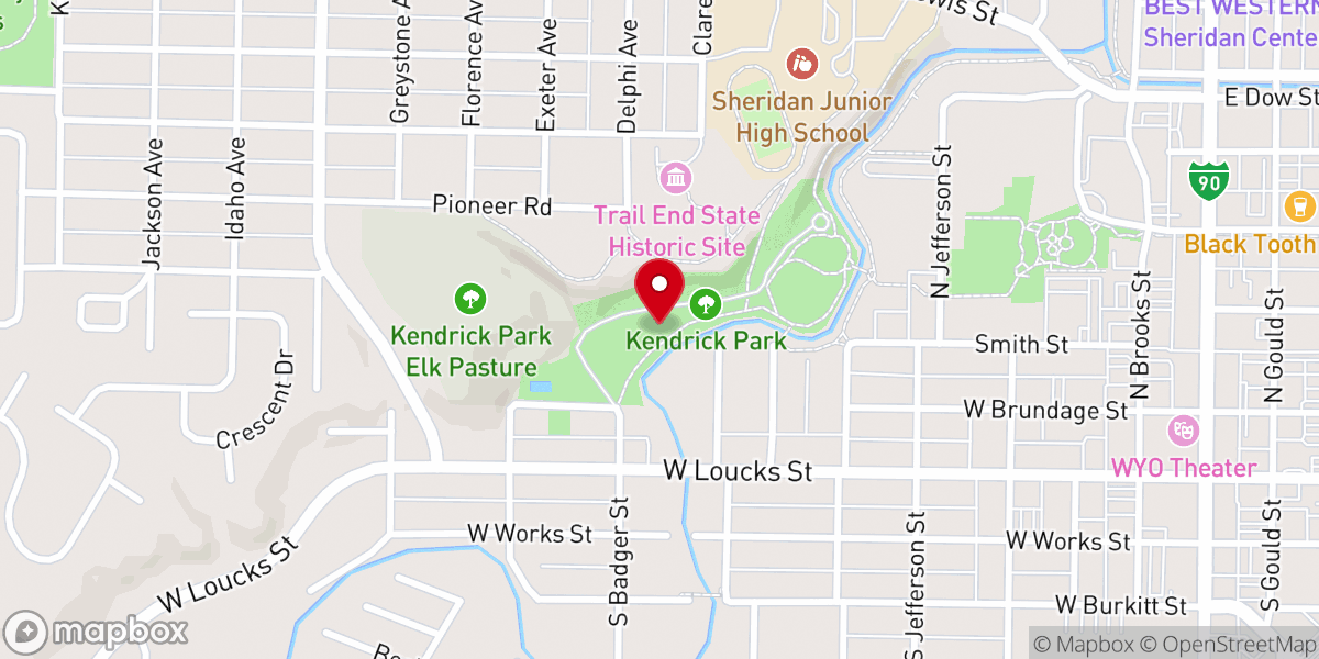 Map showing location of Kendrick Park