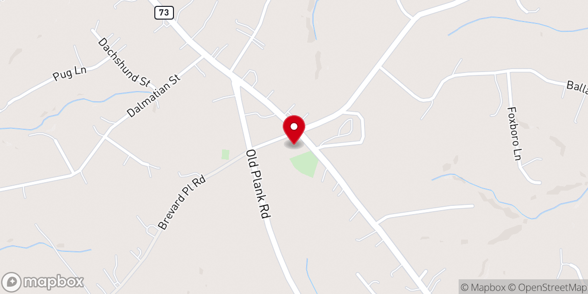 Map showing location of Tuckers Grove United Methodist Church