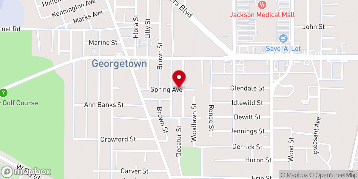 Map showing location of Saint Johns Missionary Baptist Church