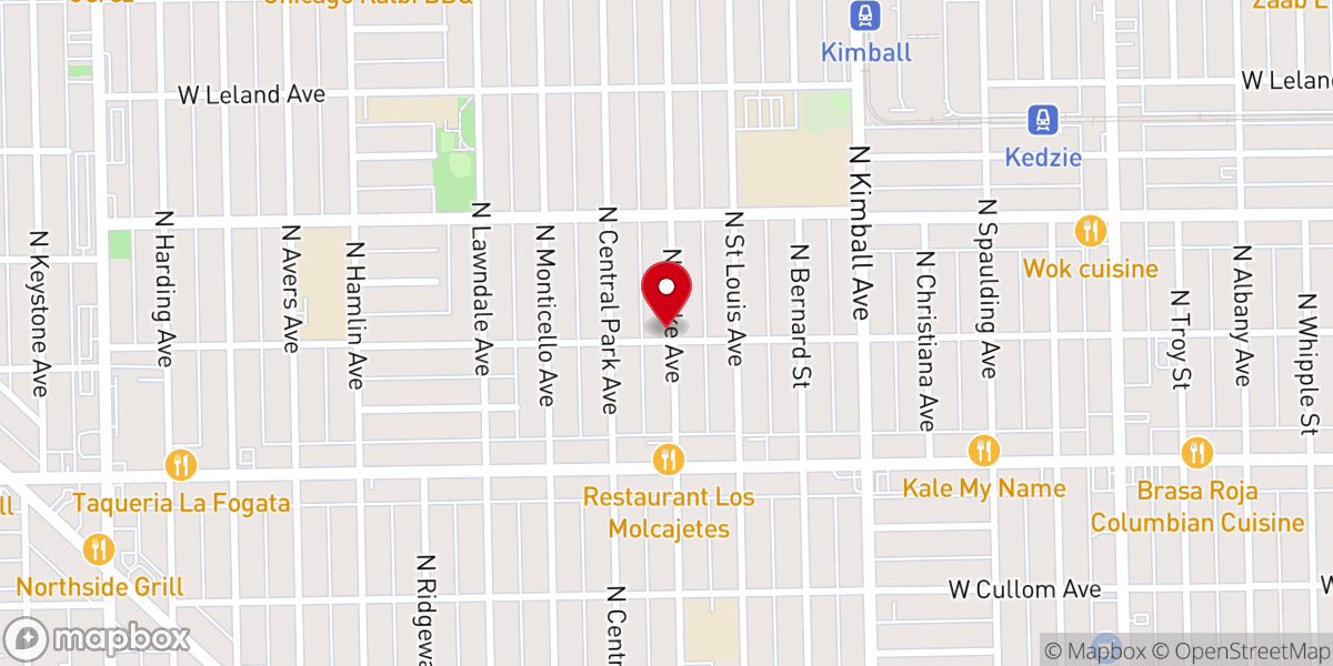 Map showing location of Tabor Lutheran Church