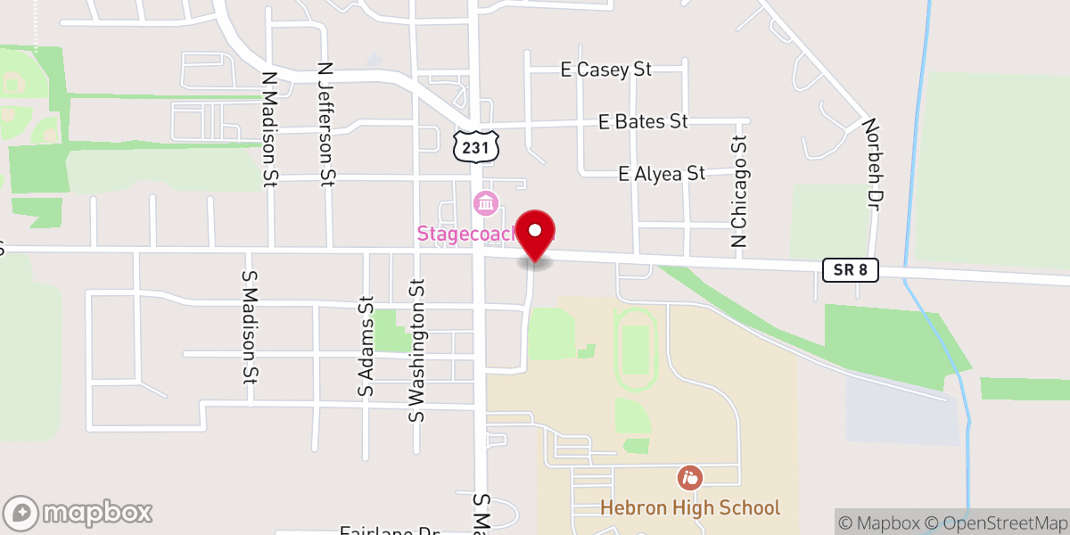 Map showing location of Christian Church of Hebron