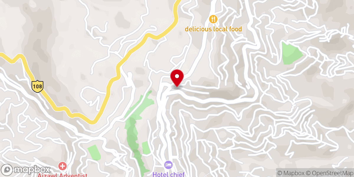 Map showing location of UPC (NEI) Church, Chandmari