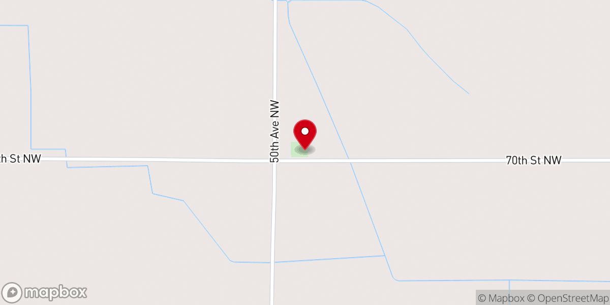 Map showing location of Mandt Lutheran Church
