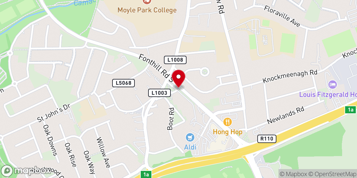 Map showing location of St. Brigid's Well
