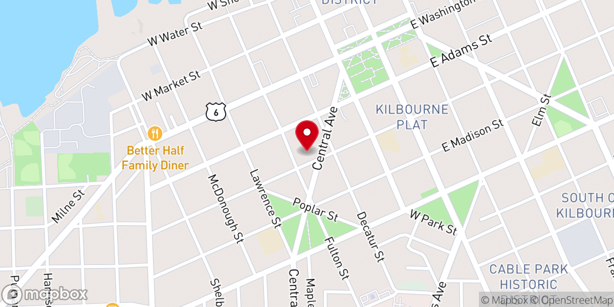 Map showing location of Saint Mary Roman Catholic Church
