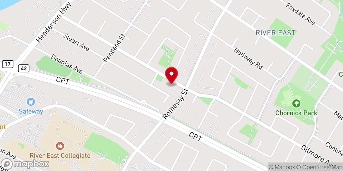 Map showing location of Peace Lutheran Church