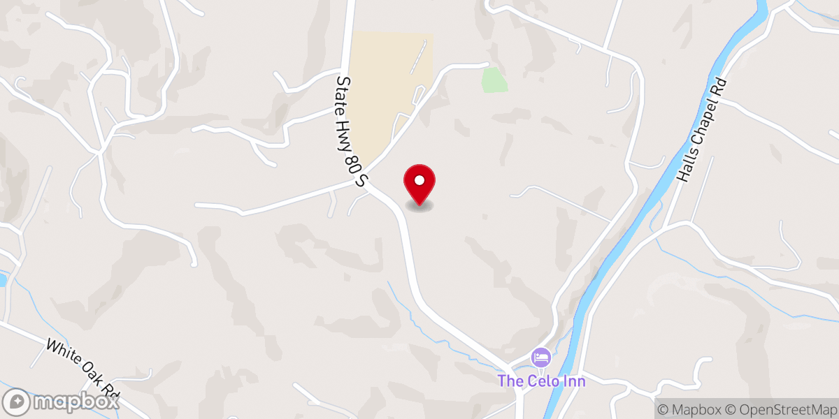 Map showing location of Mt Celo Presbyterian Church