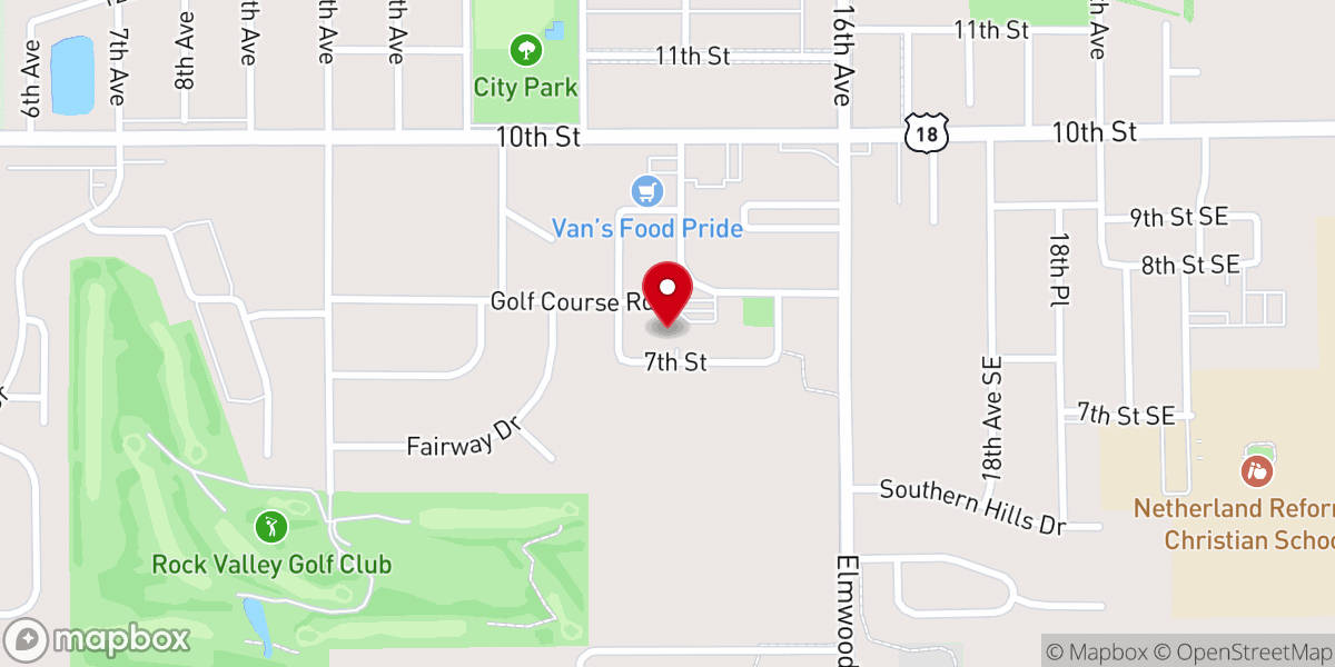 Map showing location of Faith Reformed Church