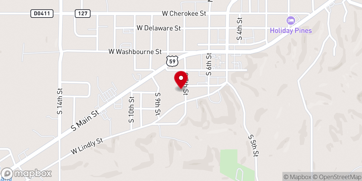 Map showing location of Faith Mission Church