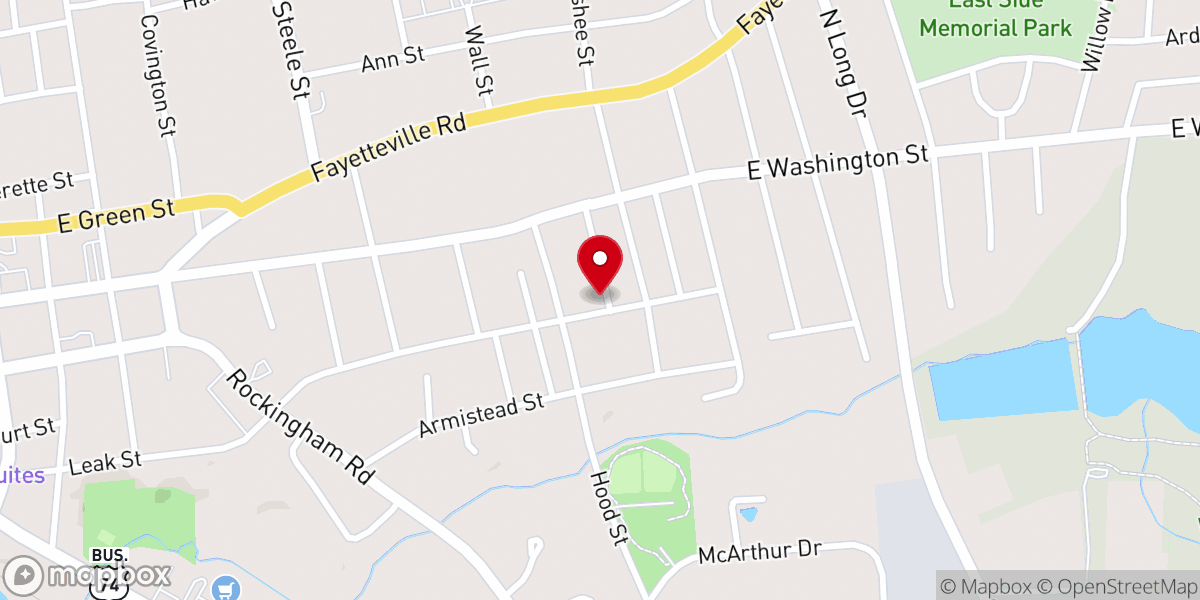 Map showing location of Mt Pisgah AME Zion Church